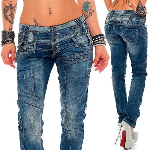 Cipo & Baxx Damen Jeans - Stylische Regular & Slim Fit Modelle mit Stretch | Kontrastnähten & Applikationen | Ideal für – Bild 10