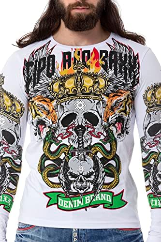 Cipo & Baxx Herren Sweatshirt Series – Stylischer Pullover im Modernen Streetwear Look – Bequemer Sweater für Alltag & F