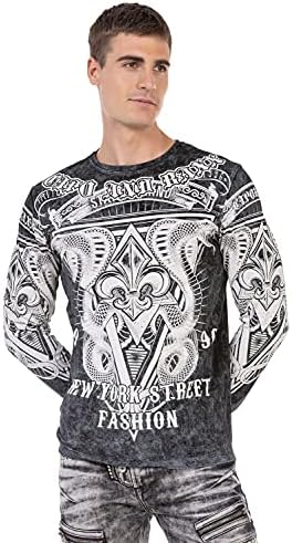 Cipo & Baxx Herren Sweatshirt Series – Stylischer Pullover im Modernen Streetwear Look mit Rundhals & Print – Comfortabl