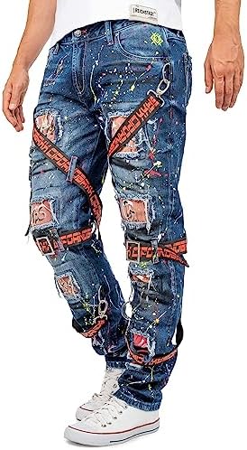 Cipo & Baxx Herren Jeans - Stylische Denim-Mode mit Slim-Fit & Regular-Fit für Individualisten im Bikerstyle!