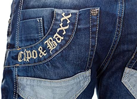Cipo & Baxx Herren Jeans – Stylische Stonewashed & Used-Effekte | hohem markanten Details | Regular & Slim Fit für Männe