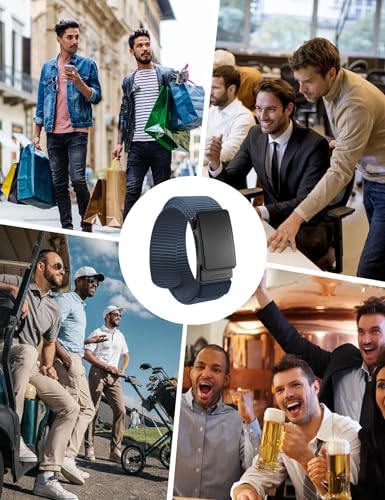 JUKMO Automatik Gürtel für Herren, robustes Nylon, 3,8cm Breite, praktische Ratsche-Funktion | JUKMO Herren Automatik G