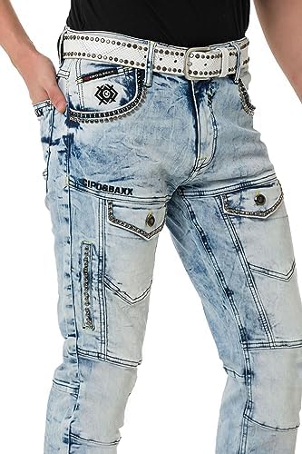 Cipo & Baxx Herren Stretch Jeanhose Slim Fit Trendig und bequem | Cipo & Baxx Männer Stretch Jeanshosen Slim Fit Premiu