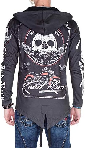 Cipo & Baxx Herren Sweatjacke Hoodie – Stylischer Pullover für Streetwear-Begeisterte mit Reißverschluss & Kapuze für Fr