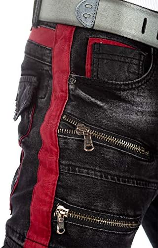 Cipo & Baxx Herren Jeans - Stylische Denim-Mode mit hohem Markantzen Detail | Regular & Slim Fit für Männer | Stonewashe