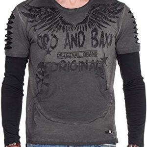 Cipo & Baxx Herren Sweatshirt Longsleeve Langarmshirt - Anthracite Gr. XL