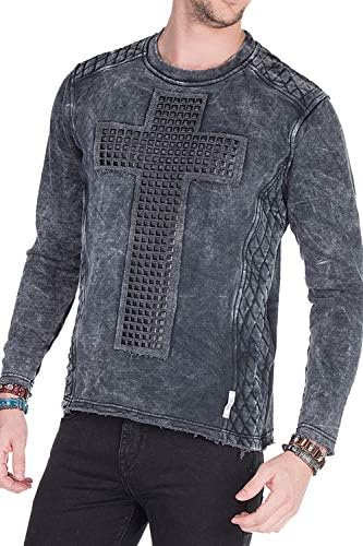 Cipo & Baxx Herren Sweatshirt Stylischer Pullover für moderne Streetwear Look – Bequemer Sweater für Alltag, Freizeit &