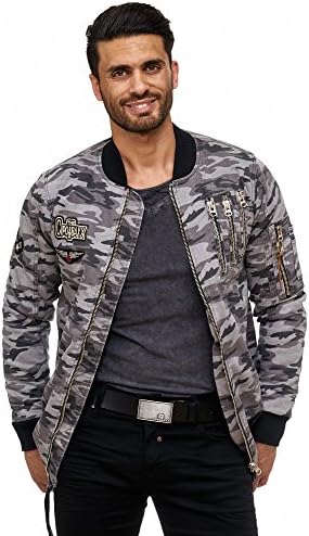 Cipo & Baxx Herren Jeansjacke – Klassisch, Leder, Sport – Knopf und Reißverschluss – Sweat-Kapuze und Sweatärmeln – Mode