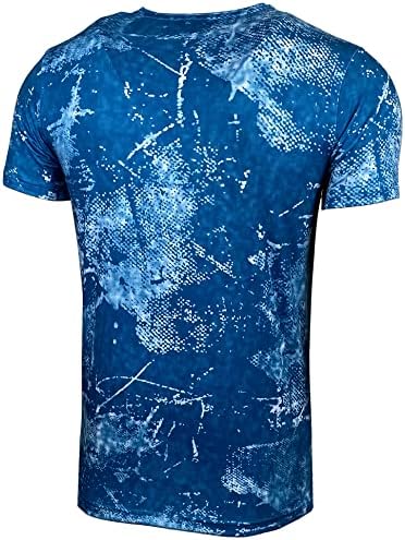 Herren Vintage Kurzarm T-Shirt mit mehrfarbigem Front Print und Label-Applikation 105