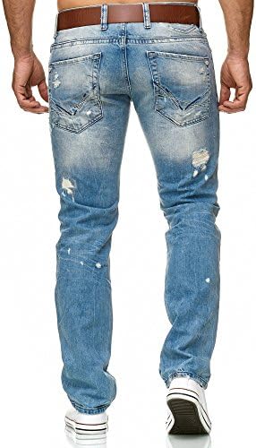 Redbridge Jeans - Regular Fit Denim Hose im Used Look mit Rissen – 5-Pocket Jeans für junge Männer & Frauen in Freizeit