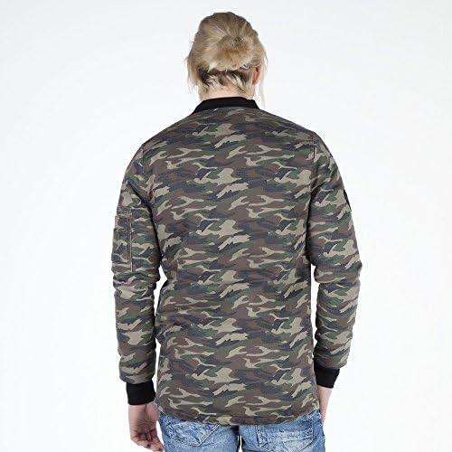 Cipo & Baxx Herren Jeansjacke – Klassisch, Leder, Sport – Knopf und Reißverschluss – Sweat-Kapuze und Sweatärmeln – Mode