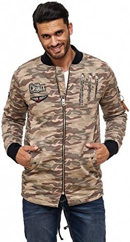 Cipo & Baxx Herren Jeansjacke – Klassisch, Leder, Sport – Knopf und Reißverschluss – Sweat-Kapuze und Sweatärmeln – Mode