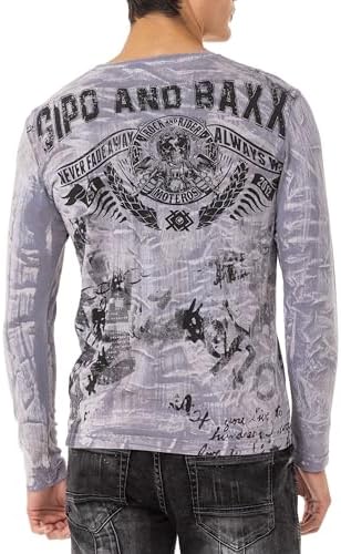 Cipo & Baxx Herren Sweatshirt Series – Stylischer Pullover im Modernen Streetwear Look – Bequemer Sweater für Alltag & F