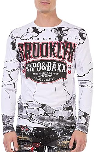 Cipo & Baxx Herren Sweatshirt Series – Stylischer Pullover für Streetwear Lovers – Bequemer Rundhalseinheitsprint Sweate