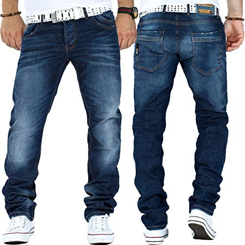 Cipo & Baxx Herren Jeans - Stilvolle Regular-Fit Denim mit Kontrastnähten | Bequeme & Modische Jeans für Männer | Stone-