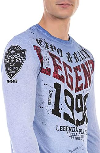 Cipo & Baxx Herren Sweatshirt Series – Stylischer Pullover für Streetwear Lovers – Bequemer Rundhalseinheitsprint Sweate