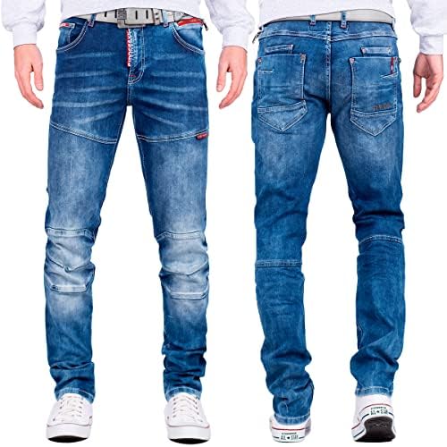 Cipo & Baxx Herren Jeans Regular Fit & Slim Fit - Stylische Denim für Männer mit Used Look & Reißverschlüssen | Perfect