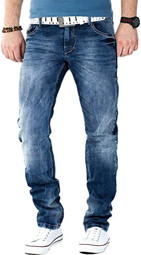 Cipo & Baxx Herren Jeans - Stilvolle Männer Jeans mit 5-Pocket-Design und Kontrastnähten | Bequemer Baumwoll-Elasthan-Mi