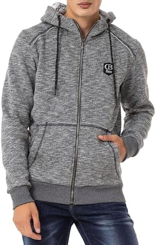 Cipo & Baxx Herren Sweatjacke Hoodie Serie - Stylischer Pullover im Modernen Casual Streetwear Stil für den Alltag, Frei