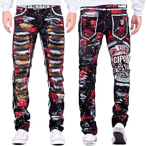 Cipo & Baxx Herren Jeans - Stylische Denim-Mode mit Slim-Fit & Regular-Fit für Individualisten im Bikerstyle!