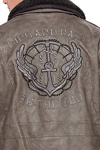 Stylische Winterjacke Herren Cipo & Baxx Series | Warme Winterjacke Herren Cipo & Baxx Series abnehmbarer Kapuze | Func