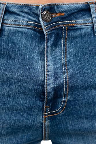 Cipo & Baxx Herren Jeans - Stilvolle Männer Jeans mit 5-Pocket-Design und Kontrastnähten | Bequemer Baumwoll-Elasthan-Mi