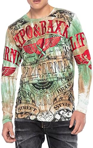 Cipo & Baxx Herren Sweatshirt Series – Stylischer Pullover im Modernen Streetwear Look mit Rundhals & Print – Comfortabl