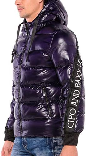 Cipo & Baxx Herren Winterjacke Kapuzenjacke Reißverschluss Jacke