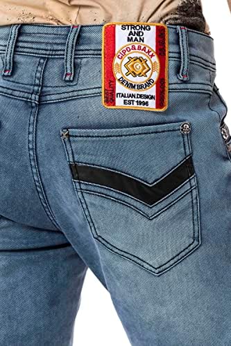 Cipo & Baxx Herren Stretch Jeanhose Slim Fit Trendig und bequem | Cipo & Baxx Männer Stretch Jeanshosen Slim Fit Premiu