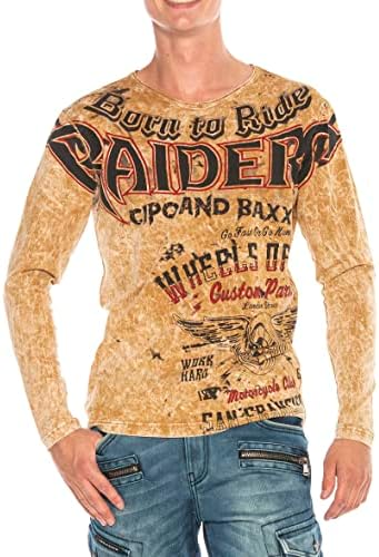 Cipo & Baxx Herren Sweatshirt Series – Stylischer Pullover im Modernen Streetwear Look mit Rundhals & Print – Comfortabl