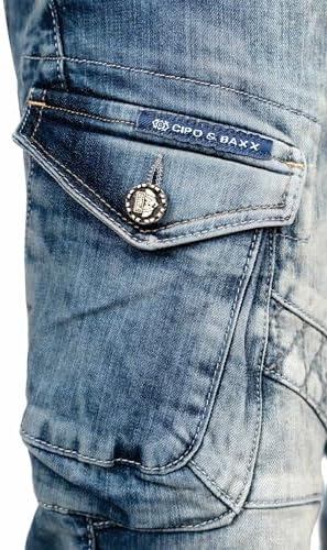 Cipo & Baxx Herren Jeans - Stylische Denim-Mode mit Slim-Fit & Regular-Fit für Individualisten im Bikerstyle!