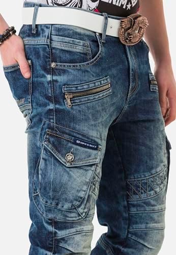 Cipo & Baxx Herren Stretch Jeanhose Slim Fit Trendig und bequem | Cipo & Baxx Männer Stretch Jeanshosen Slim Fit Premiu