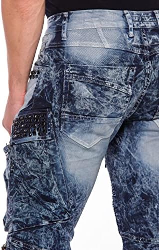 Cipo & Baxx Herren Straight Fit Jeans Hose – Bequem zu tragen, langlebig und mit markanten Kontrastnähten