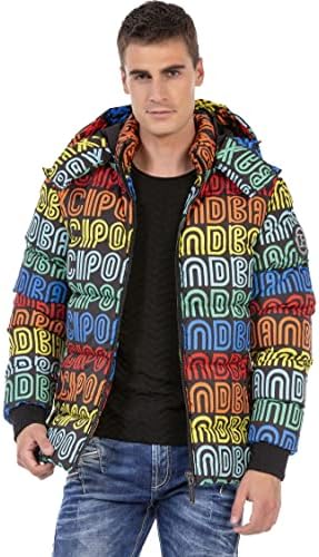 Stylische Winterjacke Herren Cipo & Baxx Series | Warme Winterjacke Herren Cipo & Baxx Series abnehmbarer Kapuze | Func