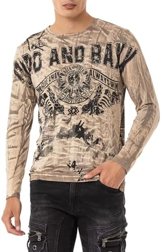 Cipo & Baxx Herren Sweatshirt Series – Stylischer Pullover im Modernen Streetwear Look – Bequemer Sweater für Alltag & F