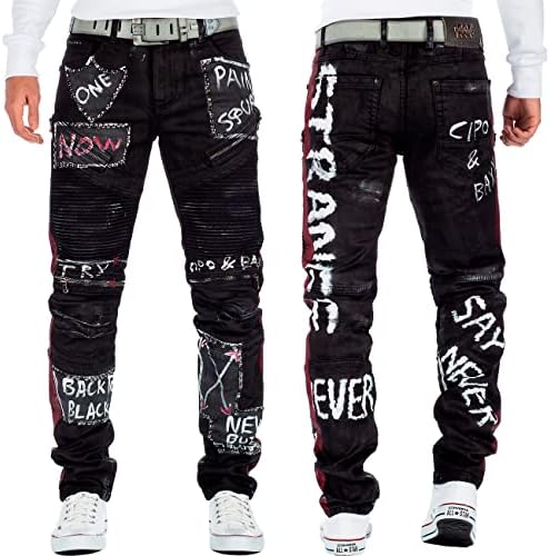 Cipo & Baxx Herren Jeans - Stylische Denim-Mode mit Slim-Fit & Regular-Fit für Individualisten im Bikerstyle!
