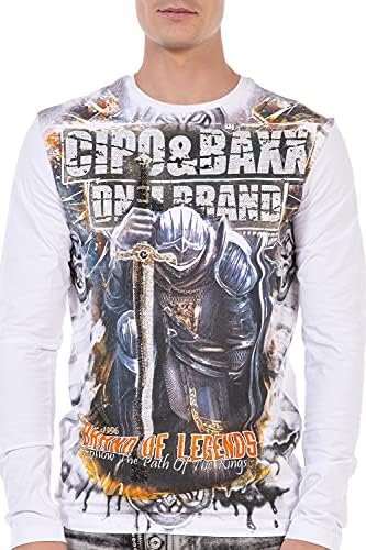 Cipo & Baxx Herren Sweatshirt Series – Stylischer Pullover für Streetwear Lovers – Bequemer Rundhalseinheitsprint Sweate