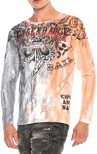 Cipo & Baxx Herren Sweatshirt Stylischer Pullover für moderne Streetwear Look – Bequemer Sweater für Alltag, Freizeit &