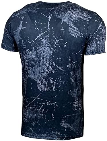 Herren Vintage Kurzarm T-Shirt mit mehrfarbigem Front Print und Label-Applikation 105