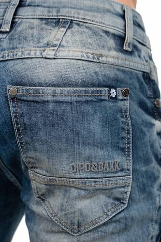 Cipo & Baxx Herren Jeans - Stylische Denim-Mode mit Slim-Fit & Regular-Fit für Individualisten im Bikerstyle!