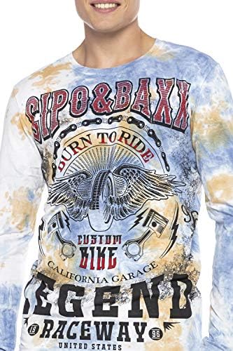 Cipo & Baxx Herren Sweatshirt Series – Stylischer Pullover im Modernen Streetwear Look mit Rundhals & Print – Comfortabl