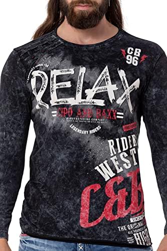 Cipo & Baxx Herren Sweatshirt Series – Stylischer Pullover im Modernen Streetwear Look – Bequemer Sweater für Alltag & F