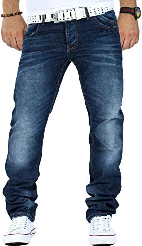 Cipo & Baxx Herren Jeans - Stilvolle Regular-Fit Denim mit Kontrastnähten | Bequeme & Modische Jeans für Männer | Stone-