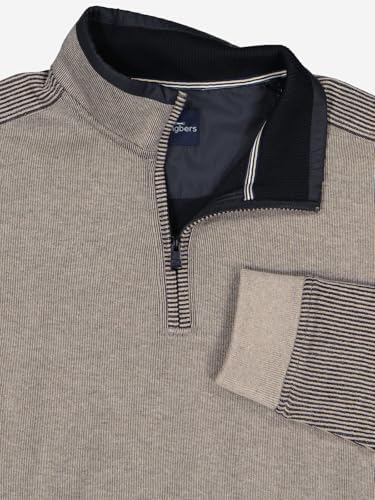 Engbers Herren Sweatshirt Braunbeige für Sport und Relaxen | Engbers Braunbeige Herren Sweatshirt mit Troyerkragen und