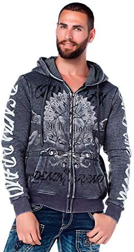 Cipo & Baxx Herren Sweatjacke Hoodie – Stylischer Pullover für Streetwear-Begeisterte mit Reißverschluss & Kapuze für Fr