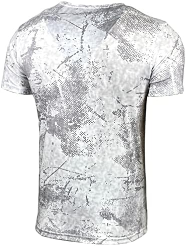 Herren Vintage Kurzarm T-Shirt mit mehrfarbigem Front Print und Label-Applikation 105