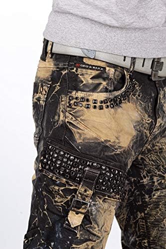 Cipo & Baxx Herren Jeans - Stylische Denim-Mode mit Slim-Fit & Regular-Fit für Individualisten im Bikerstyle!