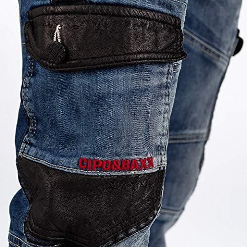 Cipo & Baxx Herren Jeans - Stylische Denim-Mode mit hohem Markantzen Detail | Regular & Slim Fit für Männer | Stonewashe