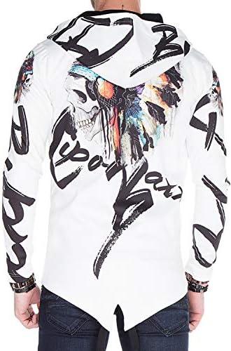 Cipo & Baxx Herren Sweatjacke Hoodie – Stylischer Pullover für Streetwear-Begeisterte mit Reißverschluss & Kapuze für Fr