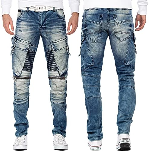 Cipo & Baxx Herren Jeans - Stylische Denim-Mode mit hohem Markanten_design | Regular & Slim Fit | Stonewashed Effect des
